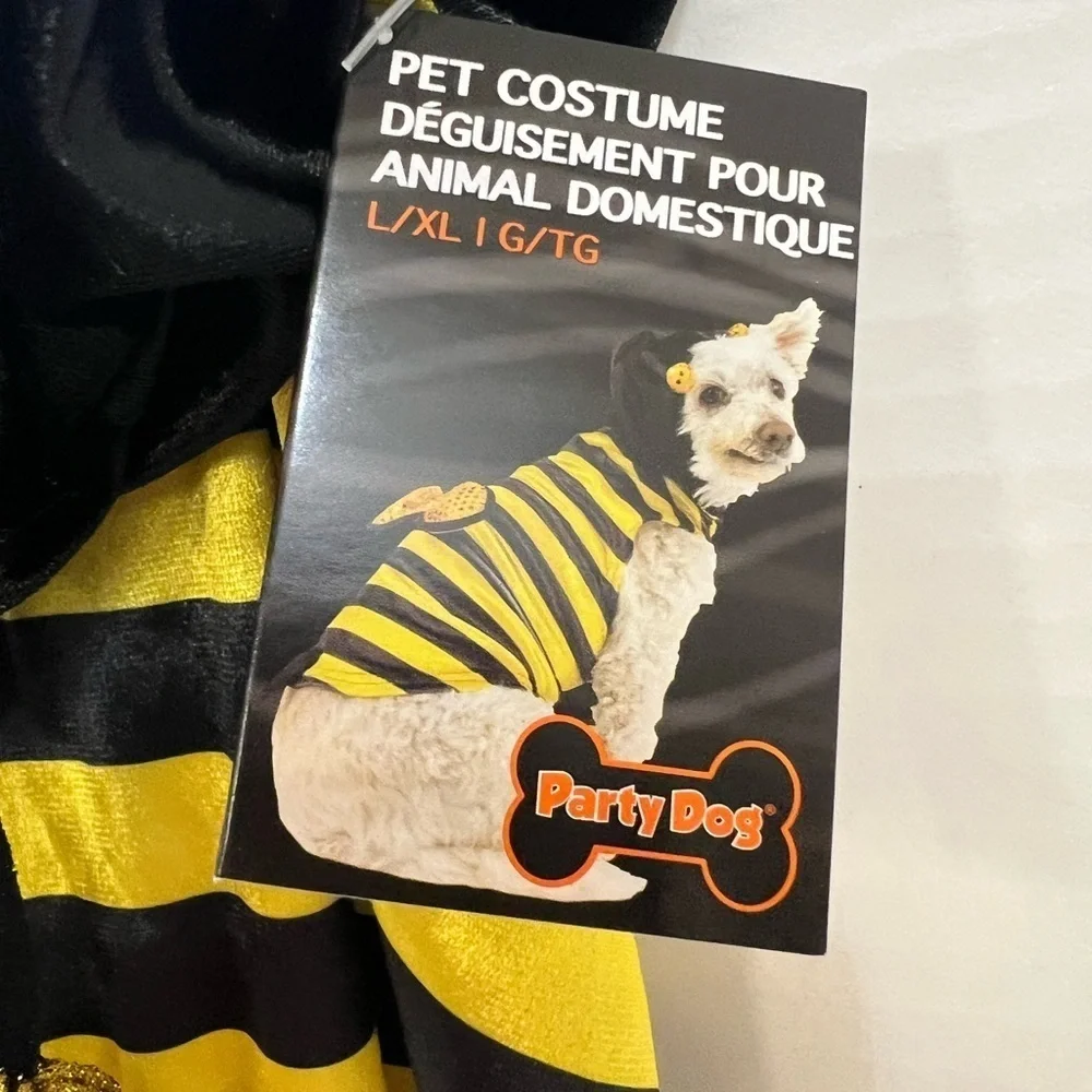 Bumblebee Costume for Dogs - Black and Yellow